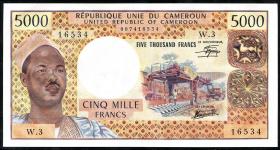Kamerun / Cameroun P.17c 5000 Francs (1974) (1) 