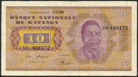Katanga P.05a 10 Francs 1.12.1960 (3+) 