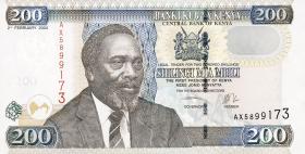 Kenia / Kenya P.43a 200 Shillings 2.2.2004 (1) 