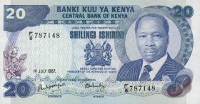 Kenia / Kenya P.21f 20 Shillings 1987 (2) 