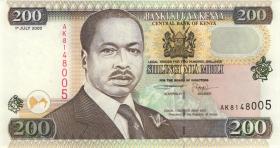 Kenia / Kenya P.38e 200 Shillings 2000 (1) 