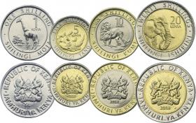 Kursmünzen Kenia / Coin Set Kenya 