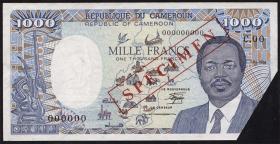 Kamerun / Cameroun P.26s 1000 Francs (1986) Specimen (1) 