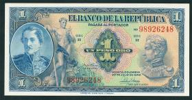 Kolumbien / Colombia P.380e 1 Peso Oro 1946 (1) 