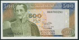 Kolumbien / Colombia P.420b 500 Peso Oro 1979 (1) 