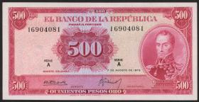 Kolumbien / Colombia P.416 500 Pesos Oro 1973 (1) 