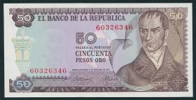 Kolumbien / Colombia P.412b 50 Pesos Oro 1970 (1) 
