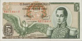 Kolumbien / Colombia P.406c 5 Pesos Oro 1971 (1) 