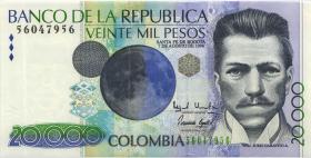 Kolumbien / Colombia P.448c 20.000 Pesos 7.8.1998 (1) 