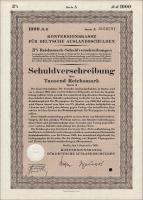 Konversionskasse für deutsche Auslandsschulden 1000 Reichsmark 