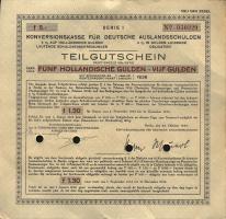 Konversionskasse Teilgutschein 5 Gulden 1935 (2) 