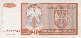 Kroatien Serb. Krajina / Croatia P.R17 1 Mrd. Dinara 1993 (1) 