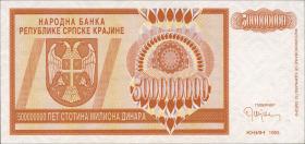 Kroatien Serb. Krajina / Croatia P.R16 500 Mio. Dinara 1993 (1) 