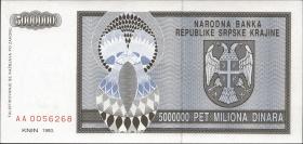Kroatien Serb. Krajina / Croatia P.R11 5 Mio. Dinara 1993 (1) 