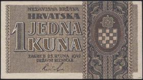 Kroatien / Croatia P.07a 1 Kuna 1942 (1) 