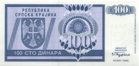 Kroatien Serb. Krajina / Croatia P.R03 100 Dinara 1992 (1) 