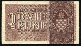 Kroatien / Croatia P.08b 2 Kuna 1942 (3) 