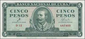 Kuba / Cuba P.095a 5 Pesos 1961 (1) 