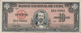 Kuba / Cuba P.088c 10 Pesos 1960 (3) 