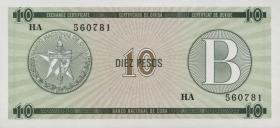 Kuba / Cuba P.FX08 10 Pesos (1985) Exchange Certificate Serie B (1) 