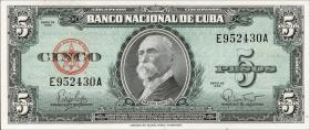 Kuba / Cuba P.092 5 Pesos 1960 (1) 