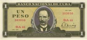Kuba / Cuba P.102b 1 Peso 1979 - 1985 (1) 