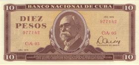 Kuba / Cuba P.104b 10 Pesos 1978 (1) 