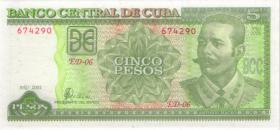 Kuba / Cuba P.116d 5 Pesos 2001 (1) 
