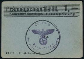 KZ Flossenbürg 1 Reichsmark Prämienschein (3) 