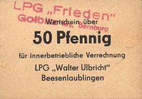 L.038.01 LPG Golbitz "Frieden" 50 Pfennig (1) 