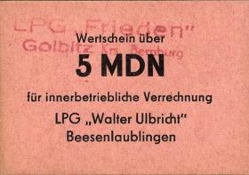 L.038.12 LPG Golbitz "Frieden" 5 MDN (1) 