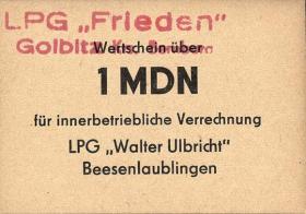 L.038.02 LPG Golbitz "Frieden" 1 MDN (1) 