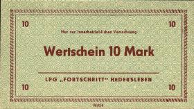 L.054.1/4 LPG Hedersleben "Fortschritt" 10 - 100 Mark (1) 