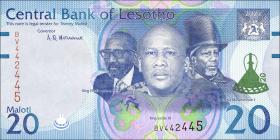 Lesotho P.27 20 Maloti 2021 (1) 