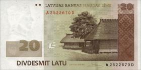 Lettland / Latvia P.51 20 Latu 2004 (1) 
