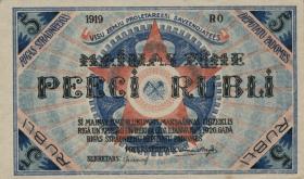 Lettland / Latvia P. R3 5 Rubel 1919 Riga (1) 
