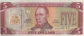 Liberia P.26f 5 Dollars 2011 (1) 