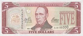 Liberia P.26a 5 Dollars 2003 (1) 