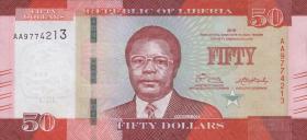 Liberia P.34a 50 Dollars 2016 (1) 