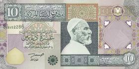 Libyen / Libya P.66 10 Dinars (2002) Omar el-Mukhtar (1) 