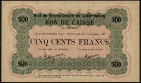 Luxemburg / Luxembourg P.33a 500 Franken 1918 (1) 