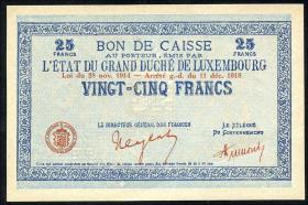 Luxemburg / Luxembourg P.31a 25 Francs 1918 (2+) 