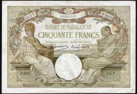 Madagaskar P.038 50 Francs (ca. 1937-1947) (3+) 
