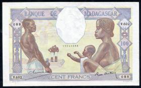 Madagaskar P.040 100 Francs (ca. 1937) (3/2) 