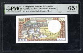Madagaskar P.057 100 Francs = 20 Ariary (1966) (1) 