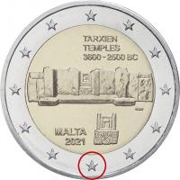 Malta 2 Euro 2021 Tarxien Tempel mit Mzz. "F" aus KMS 