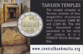 Malta 2 Euro 2021 Tarxien-Tempel in Coincard 