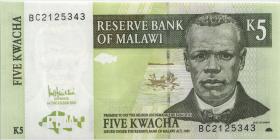 Malawi P.36c 5 Kwacha 2005 (1) 