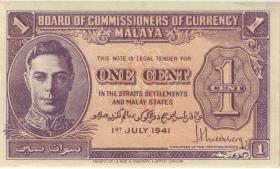 Malaya P.06 1 Cent 1941 (1/1-) 