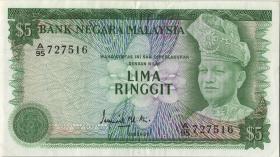 Malaysia P.14a 5 Ringgit (1976) (3) 